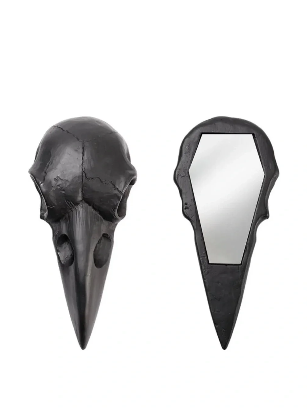 Black Gothic Raven Skull Hand Mirror Alchemy Gothic